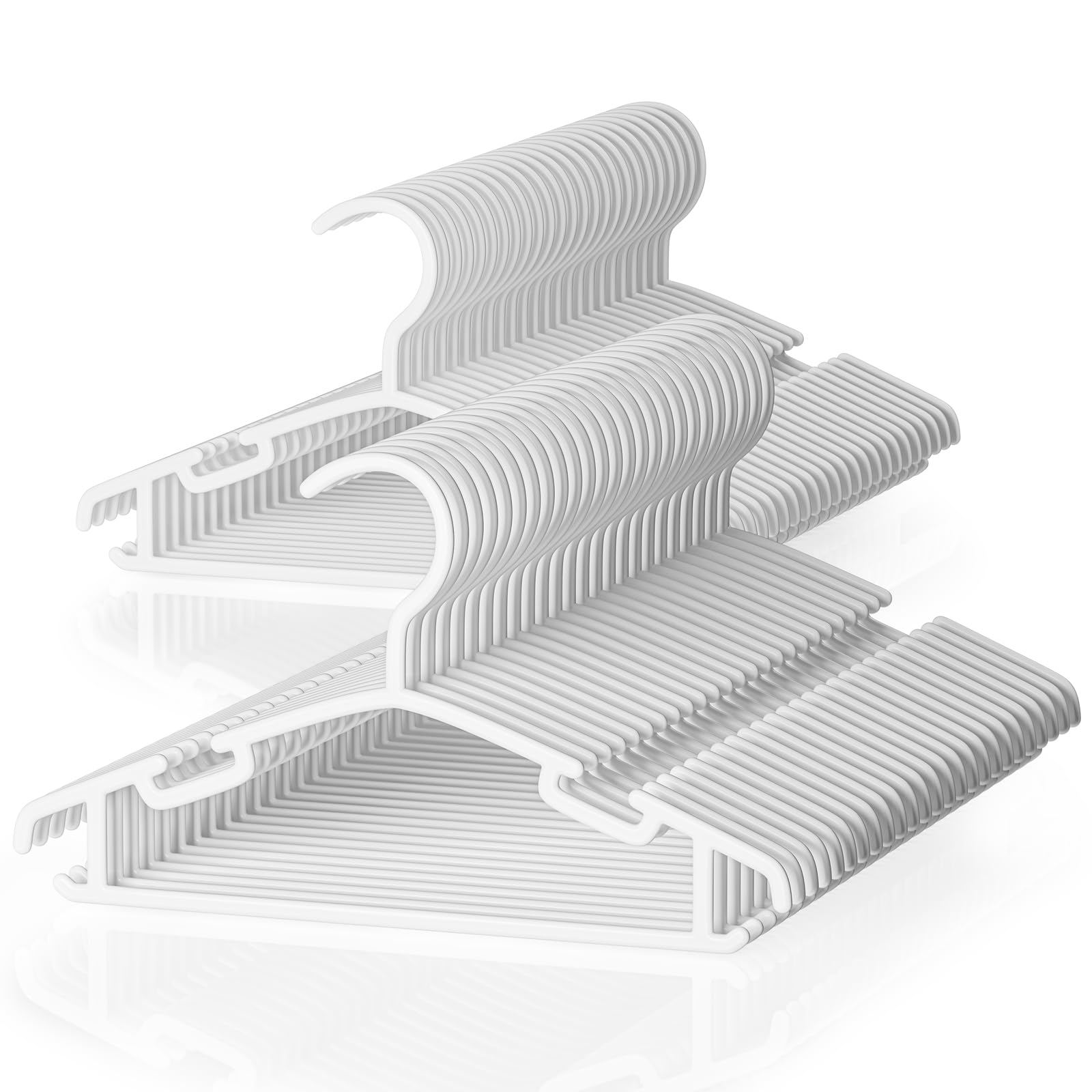 Paquete de 100 perchas de plástico para niños, para armario, 11 x 6.1 pulgadas