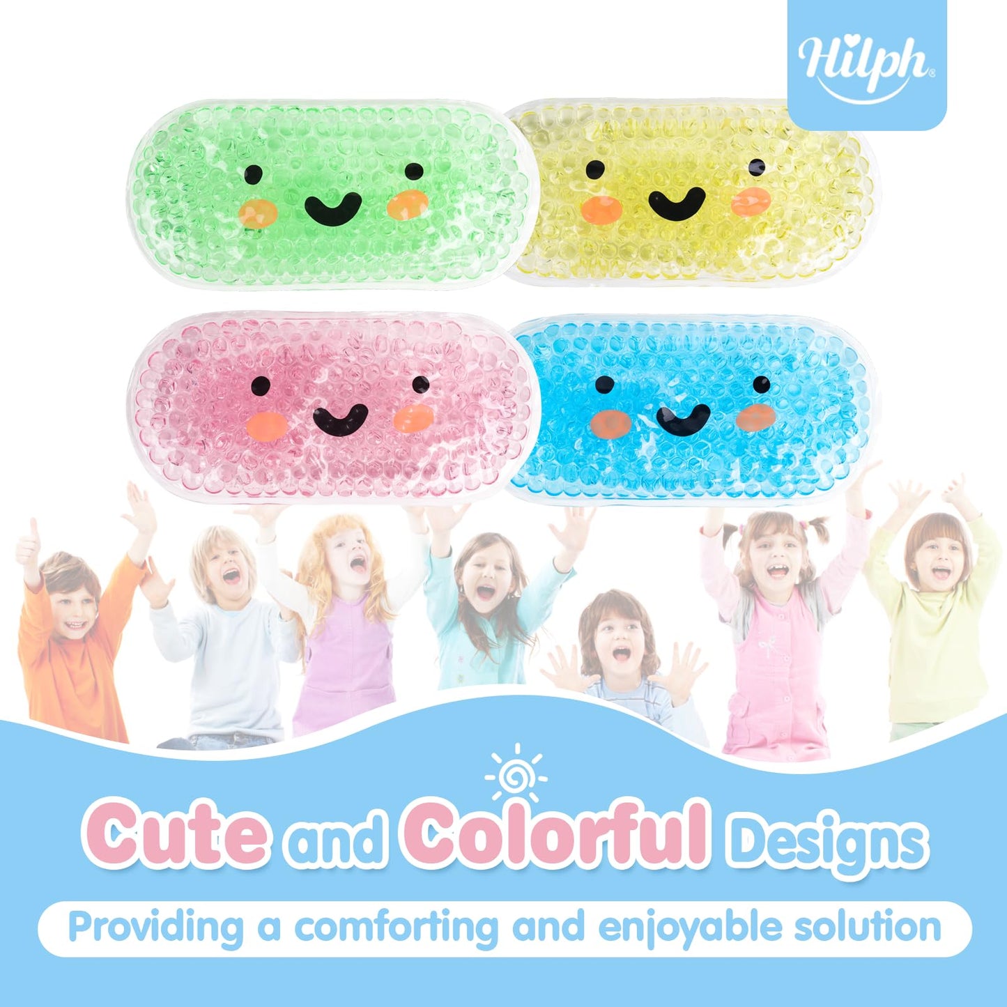 Hilph Paquetes de hielo para niños Boo Boos, bolsas de hielo reutilizables para niños y lesiones de bebés