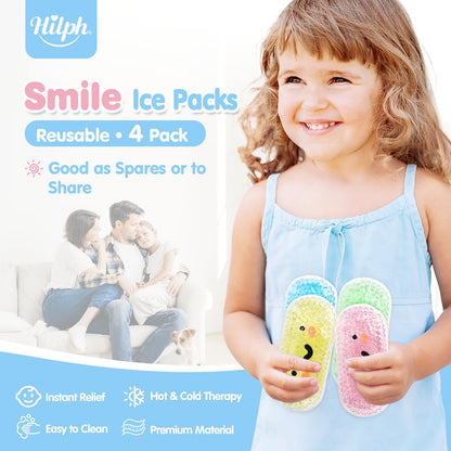 Hilph Paquetes de hielo para niños Boo Boos, bolsas de hielo reutilizables para niños y lesiones de bebés
