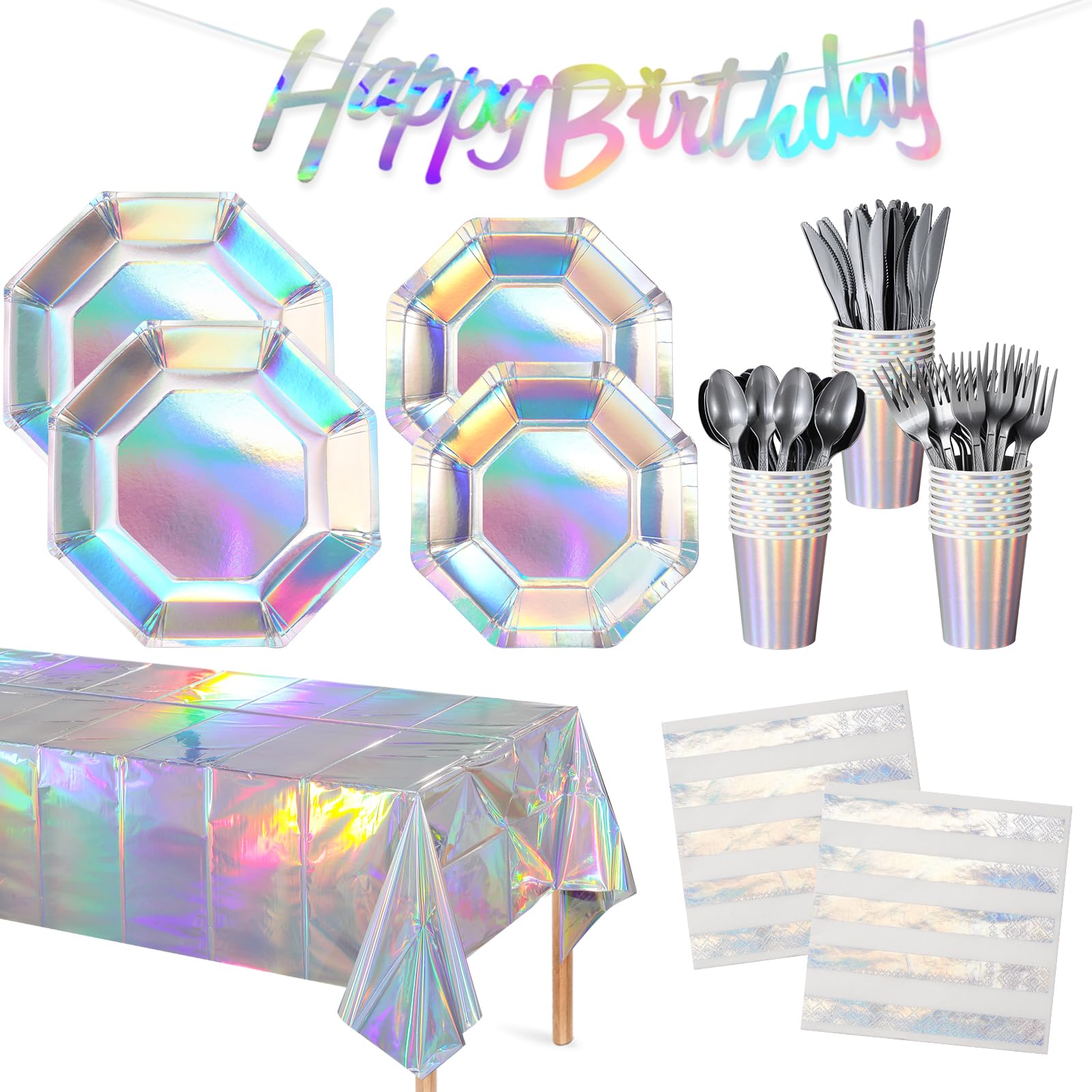 Set de Platos para fiesta, 25 personas