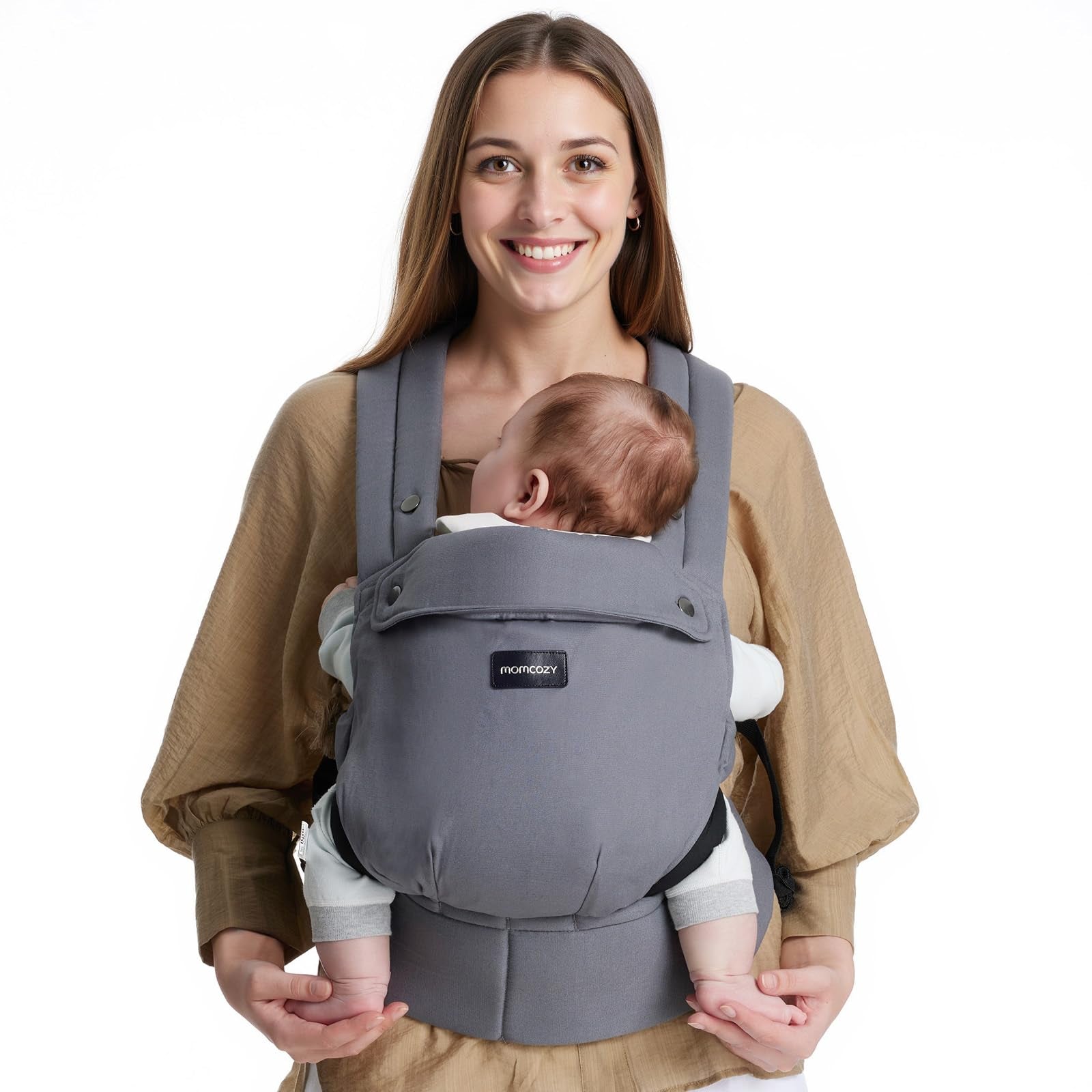 Momcozy portabebés ergonómico, acogedor y ligero para 7-44 libras