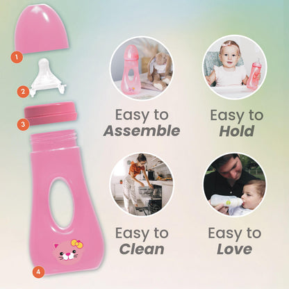 Avima Easy Grip - Biberones anticólicos para bebés, sin BPA, 8 onzas