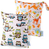 Yarra Modes 2 bolsas de pañales de tela seca y húmeda para bebé (jirafa y búhos)