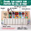 Busy Board - Juguetes Montessori, juguete musical de madera con xilófono mágico para bebés con luces