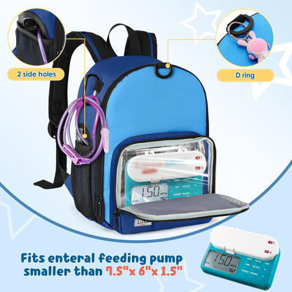 LUXJA Mochila para Tubo de Alimentación Compatible con Bolsa de 500ml y Bomba de Alimentación Entera