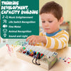 Busy Board - Juguetes Montessori, juguete musical de madera con xilófono mágico para bebés con luces