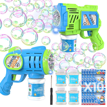 Paquete de 2 máquinas de pistola de burbujas