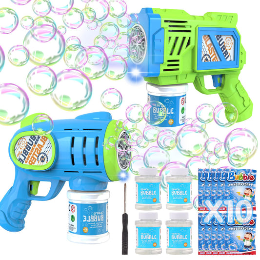 Paquete de 2 máquinas de pistola de burbujas