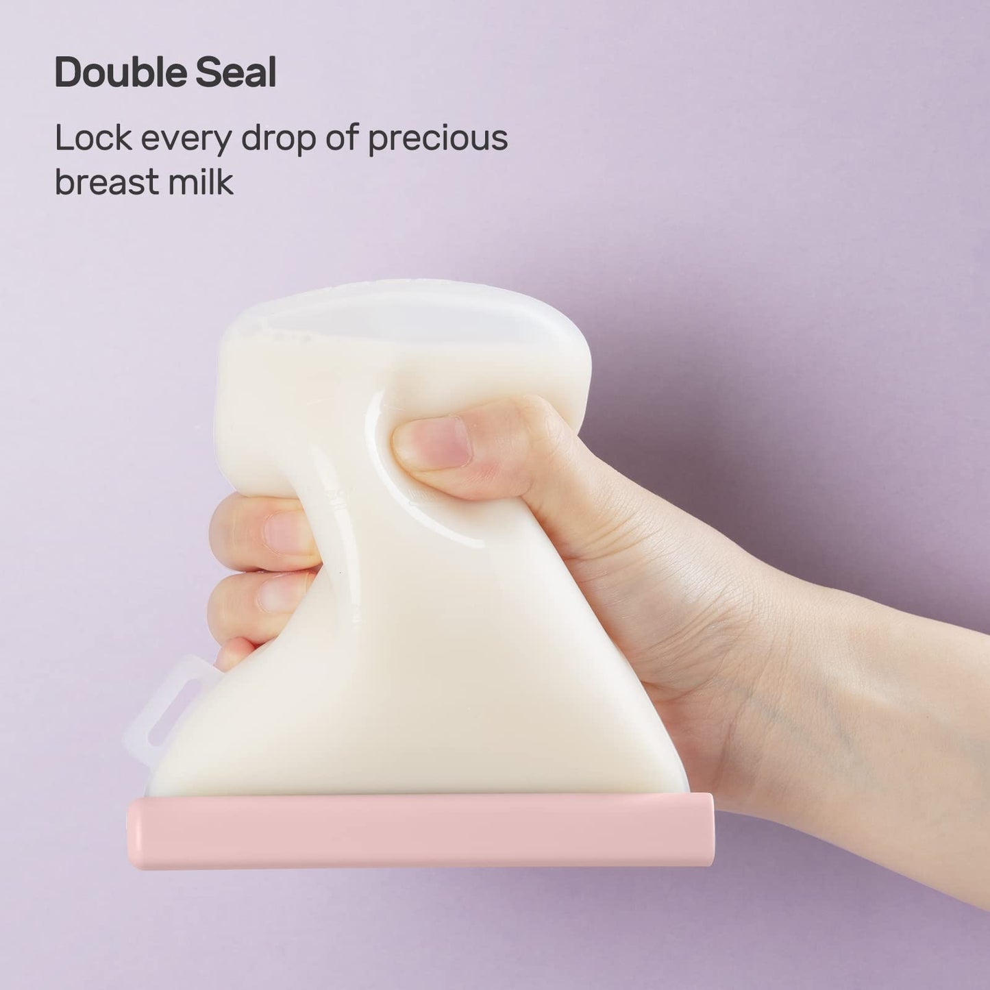Nuliie 7 bolsas de silicona para almacenamiento de leche materna reutilizables, 8 oz/240 ml