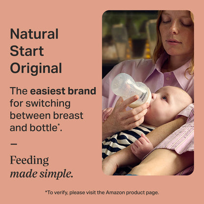 Tommee Tippee Natural Start - Juego de 6 biberones sin BPA, incluye 2 x 5 oz, 3 x 9 oz, 1 x 11 oz