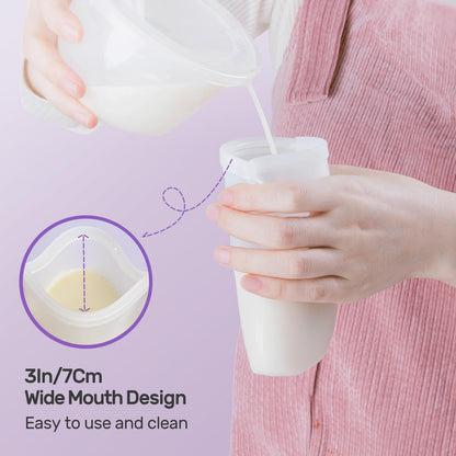 Nuliie 7 bolsas de silicona para almacenamiento de leche materna reutilizables, 8 oz/240 ml