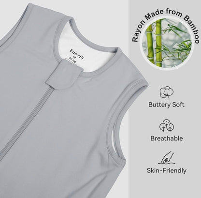 Easyfi saco de dormir con pies de rayón de bambú (6-12 meses, 0,5 TOG)