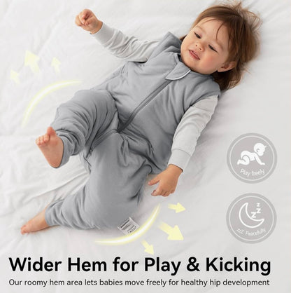 Easyfi saco de dormir con pies de rayón de bambú (6-12 meses, 0,5 TOG)