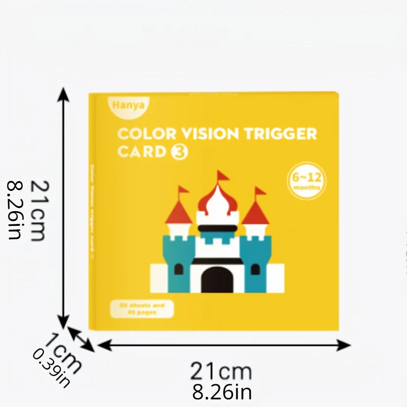 Tarjetas flash blancas y negras para bebés, 80 tarjetas, 160 páginas, 8.4 x 8.4 pulgadas