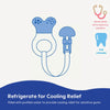 MAM Juguetes para bebés, juguetes para dentición, mini mordedor refrigerador con clip, niño, 2 + meses