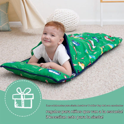 ACRABROS Tapete para siesta para niños pequeños con almohada y manta