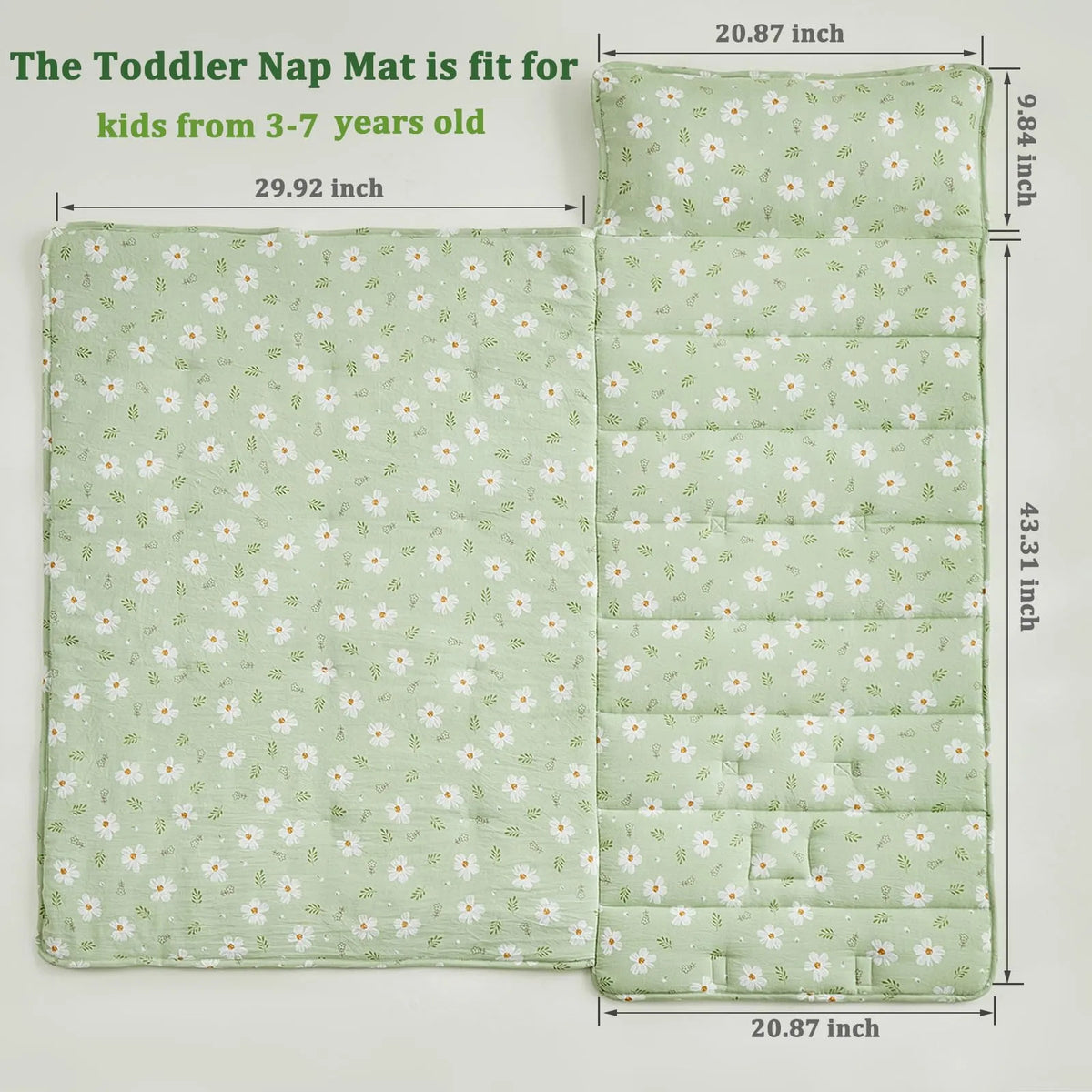 Tapete para siesta Dushow para niños pequeños con almohada