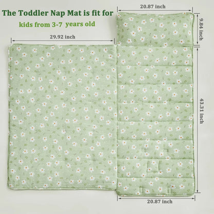 Tapete para siesta Dushow para niños pequeños con almohada