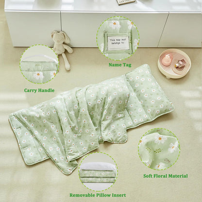 Tapete para siesta Dushow para niños pequeños con almohada