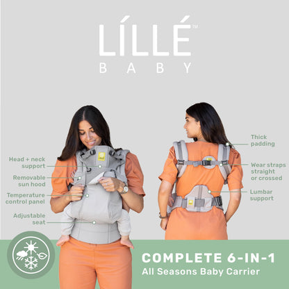 Portabebés Lillebaby (Malla 3D completa para todas las estaciones), color piedra