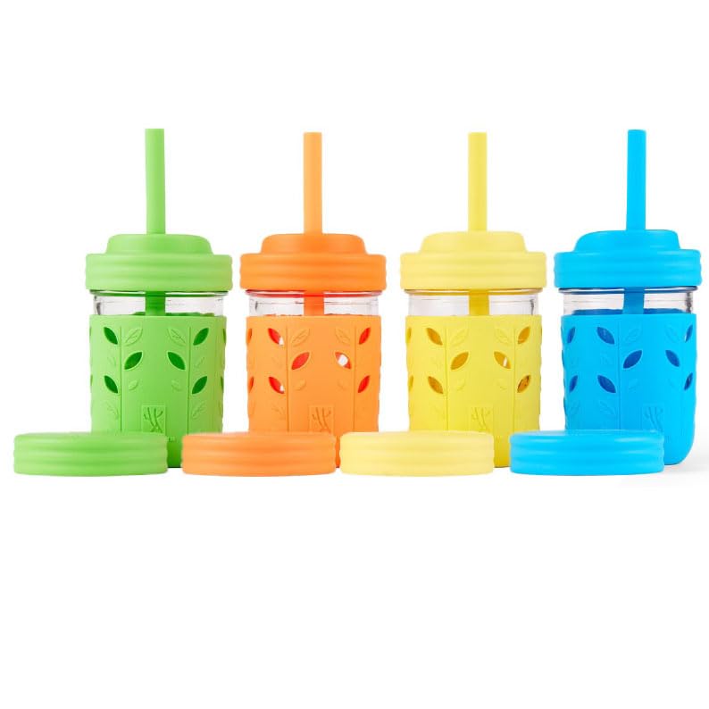Vasos para niños y bebés Elk and Friends | Frascos de vidrio Mason originales de 8 oz