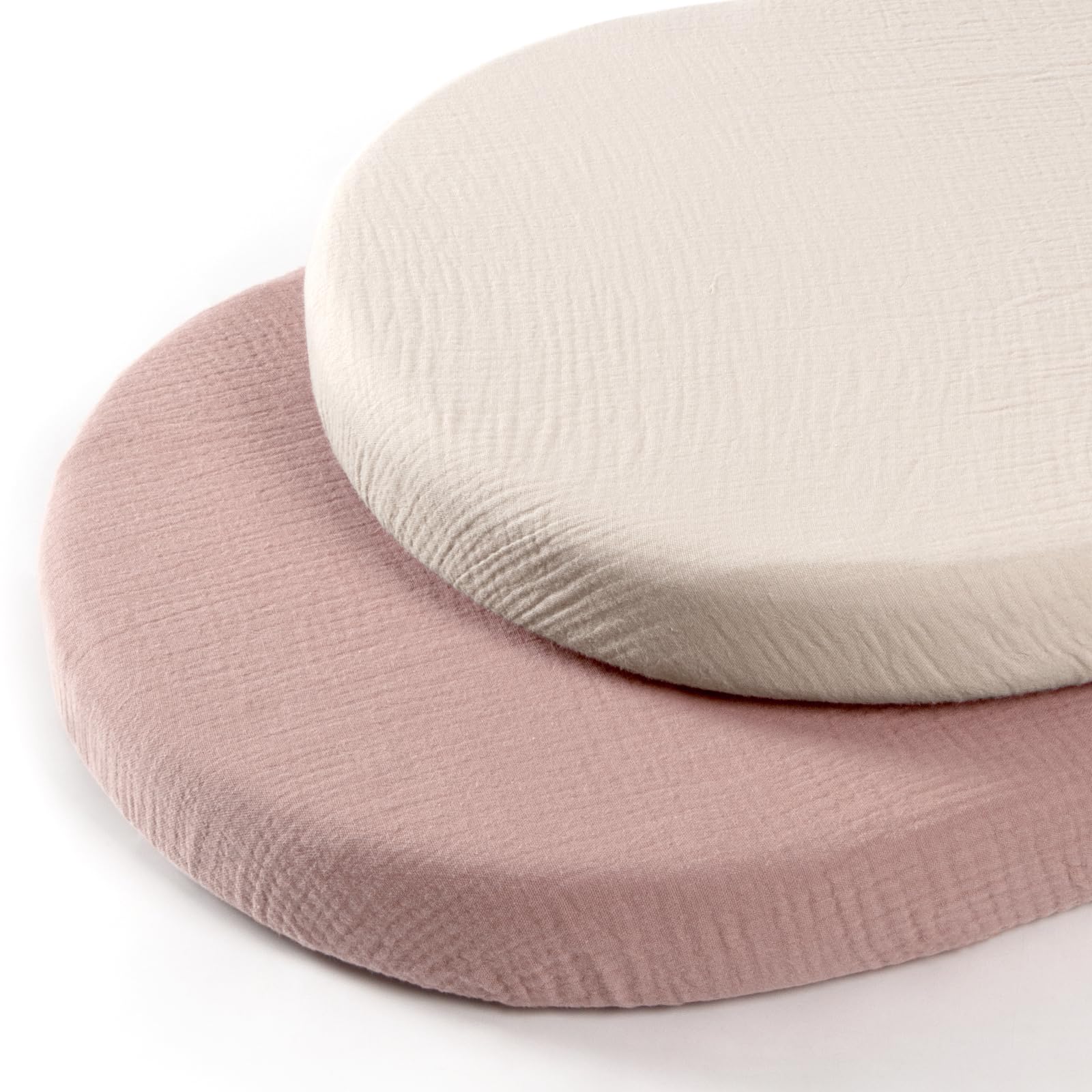 lulumoon - Sábanas de muselina para moisés: sábanas de cuna de algodón