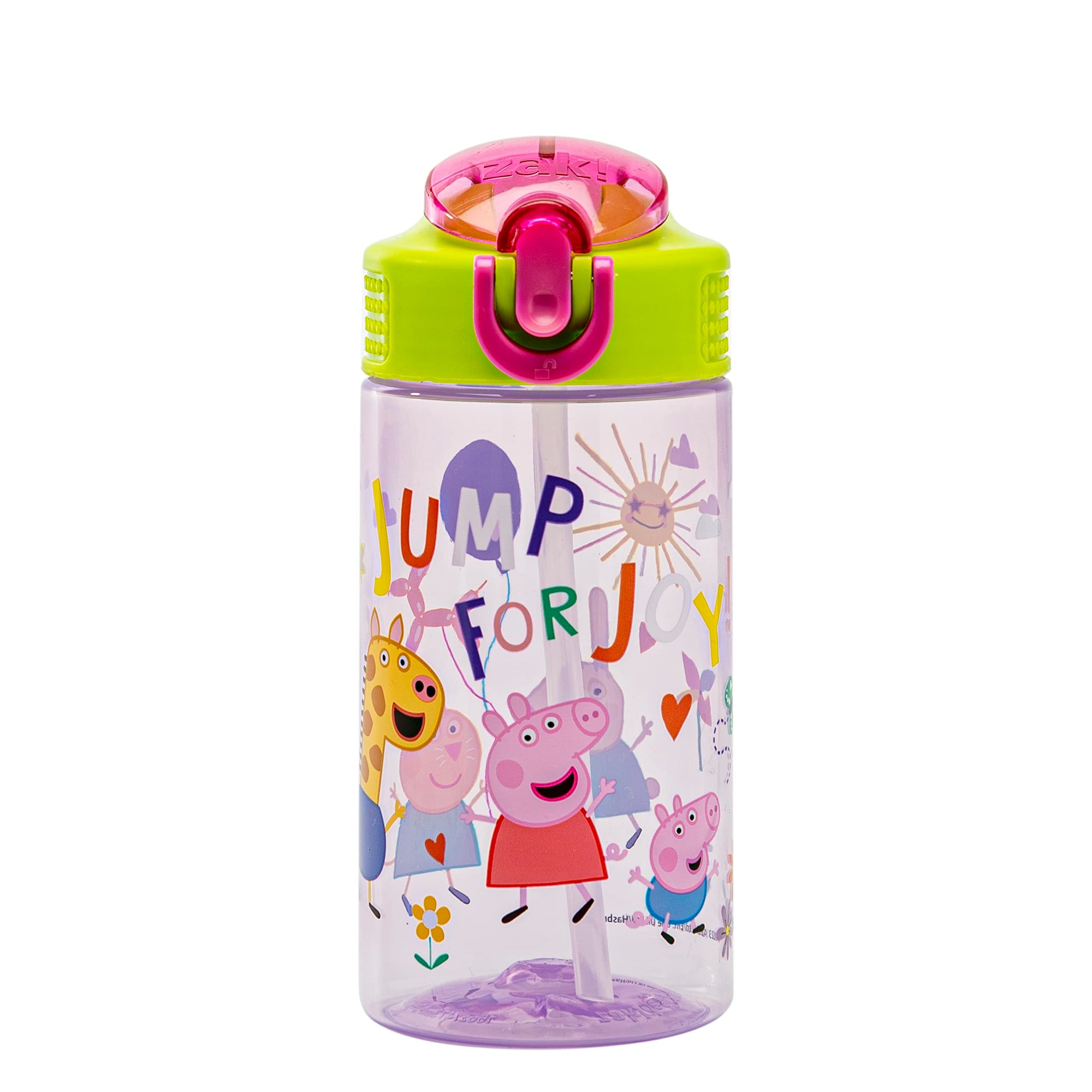 Zak Designs Peppa Pig Botella de agua para niños, 16 oz