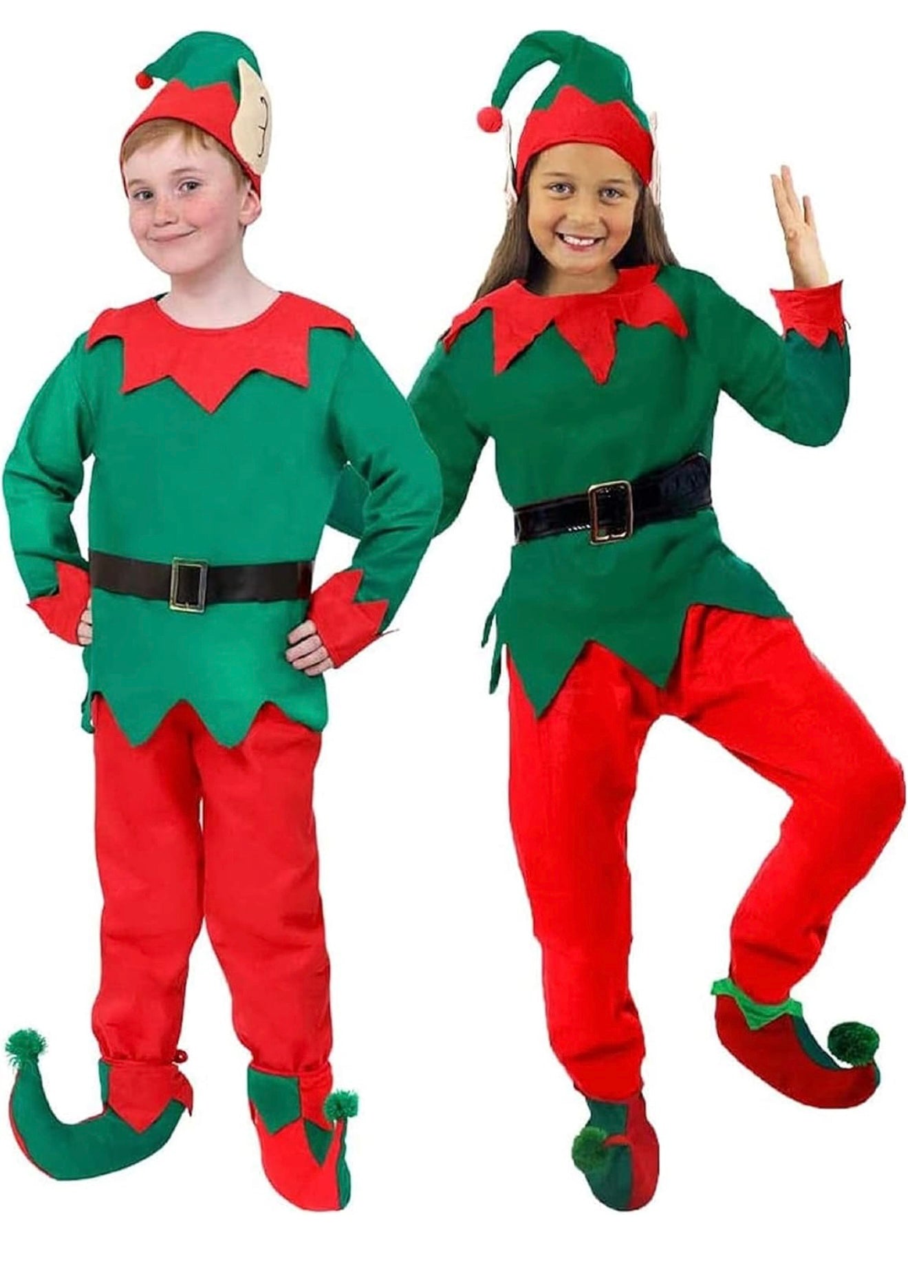 Disfraz de elfo para niños – Disfraz de elfo de Navidad, talla 4-6años