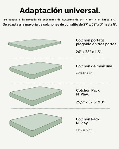Sábanas ajustadas para Pack N Play, paquete de 2 sábanas