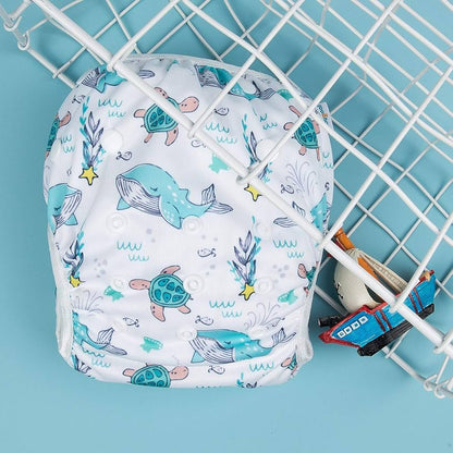 Babygoal Pañales de natación para bebé, reutilizables, ajustables, lavables, talla única