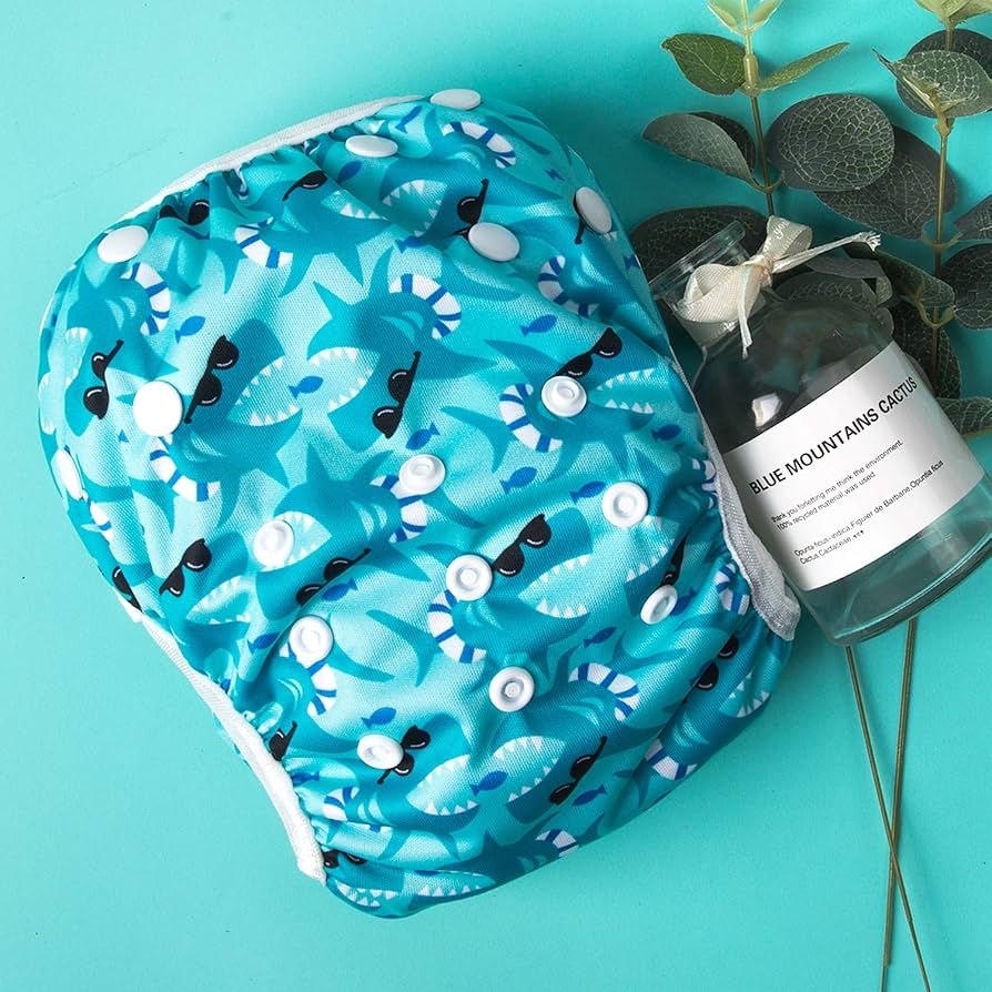 Babygoal Pañales de natación para bebé, reutilizables, ajustables, lavables, talla única