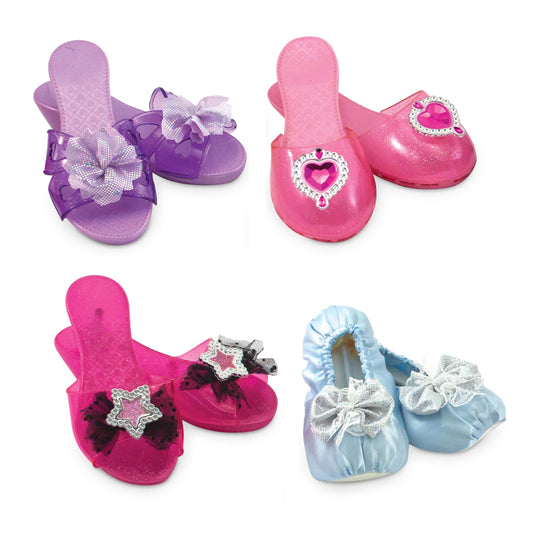 Melissa & Doug Juego de zapatos de vestir para niños (4 pares)