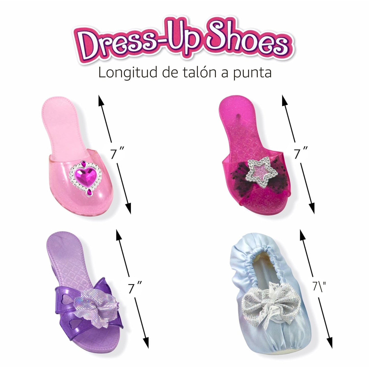 Melissa & Doug Juego de zapatos de vestir para niños (4 pares)