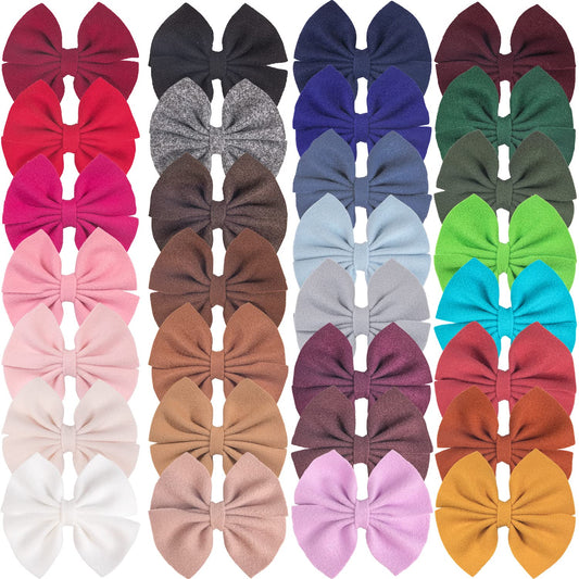 XIMA Juego de 30 coleteros de fieltro de algodón hechos a mano para niñas