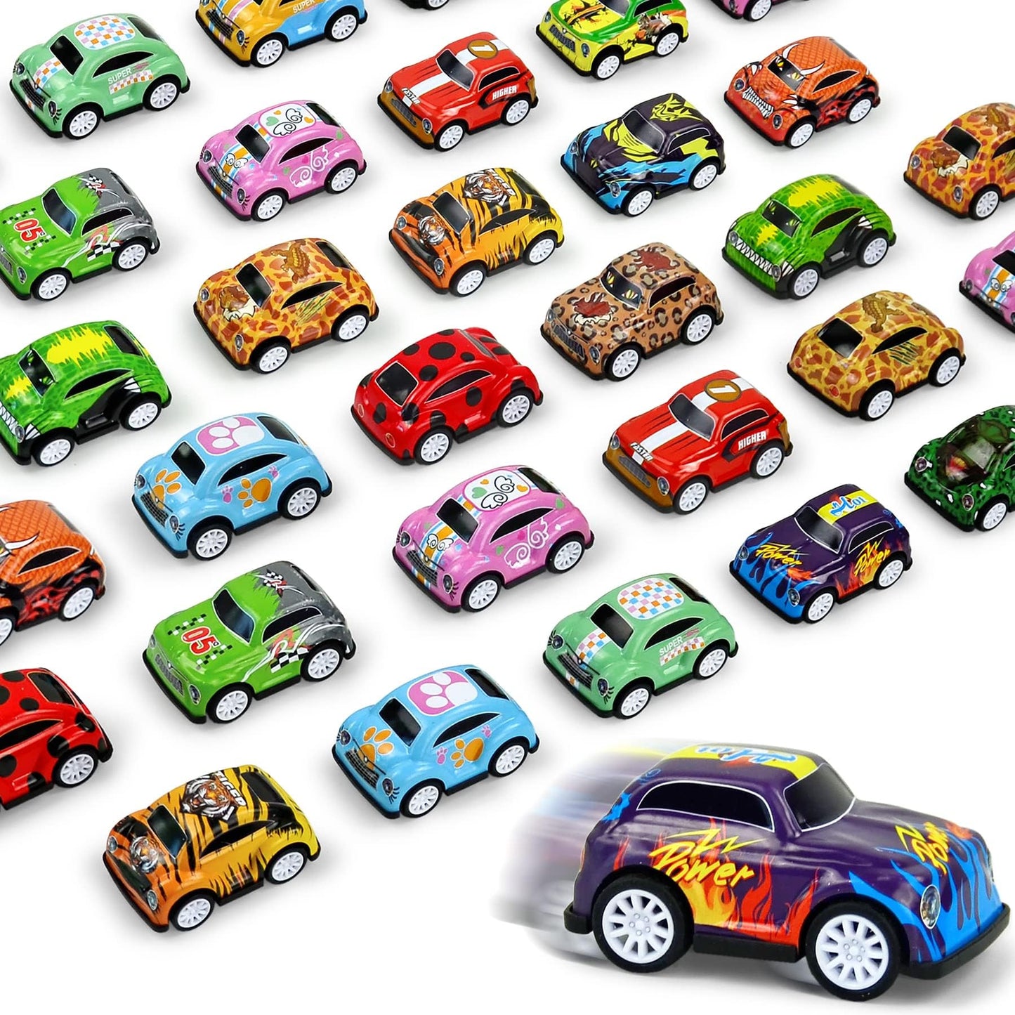 Vileafy 30 mini autos a granel, rellenos de bolsas de regalos
