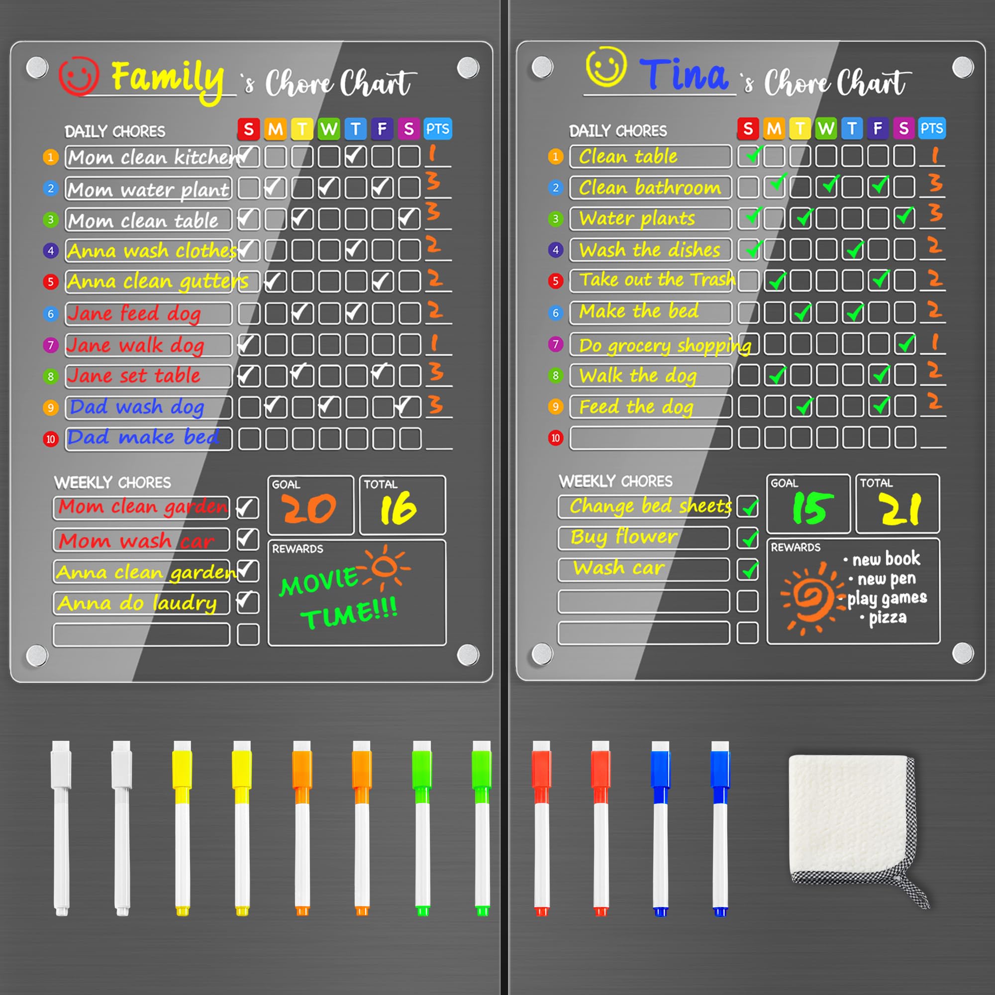 PigPotParty tabla de responsabilidad de recompensas de 12 x 16 pulgadas