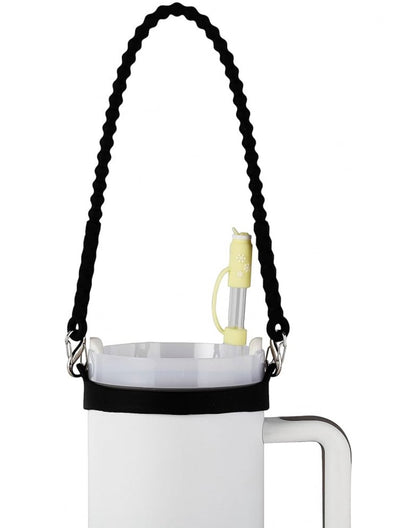 Mango de silicona para botella de agua con correa, accesorios para tazas