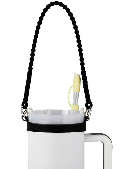 Mango de silicona para botella de agua con correa, accesorios para tazas