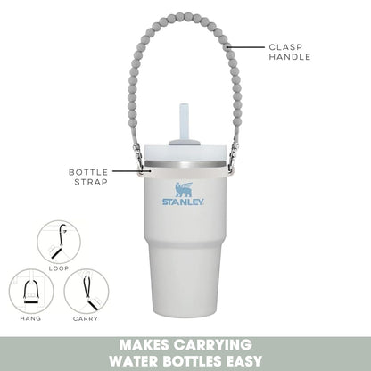 Mango de silicona para botella de agua con correa, accesorios para tazas