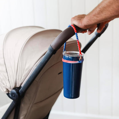 Mango de silicona para botella de agua con correa, accesorios para tazas