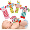 Juego de calcetines con sonajero de muñeca para bebé