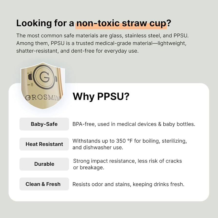 GROSMIMI Vaso mágico a prueba de derrames