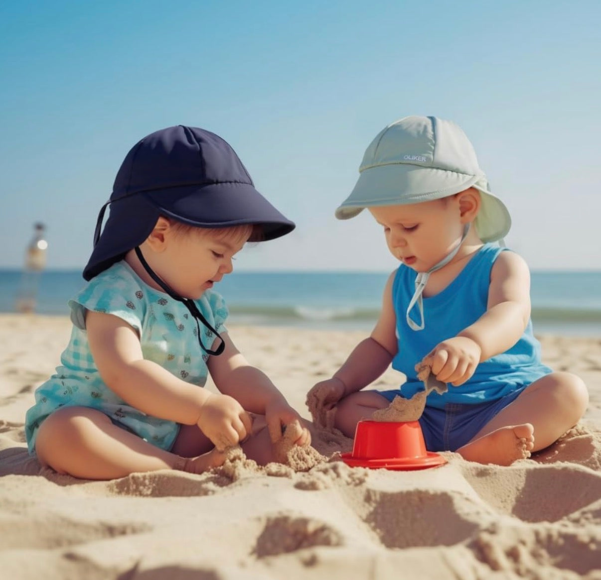 Sombrero de sol para bebé con malla transpirable, UPF 50+, 6-24 meses