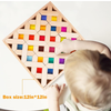 Agirlgle Bloques de construcción de madera arco iris, cubo de bloques apilables de gemas