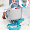 Skip Hop Almacenamiento de juguetes de baño, cubo Moby Stowaway, gris