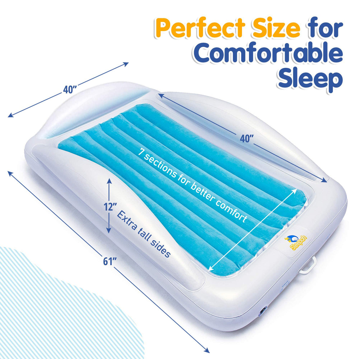 Sleepah Cama de Viaje Inflable para Niños Pequeños Colchón de Aire Portátil