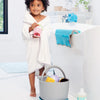 Skip Hop Almacenamiento de juguetes de baño, cubo Moby Stowaway, gris