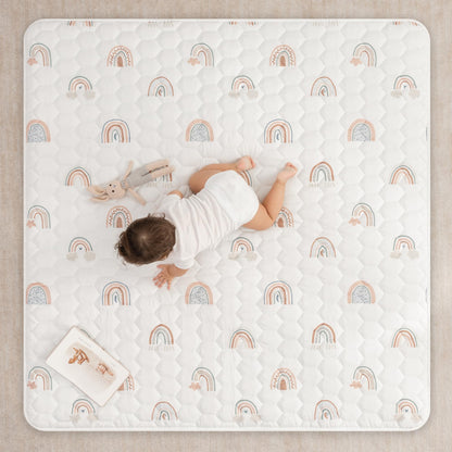 Comfy Cubs Alfombra cuadrada de juego para niños 56 x 56 pulgadas
