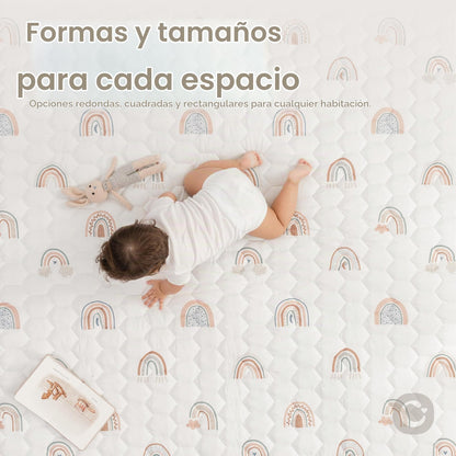 Comfy Cubs Alfombra cuadrada de juego para niños 56 x 56 pulgadas