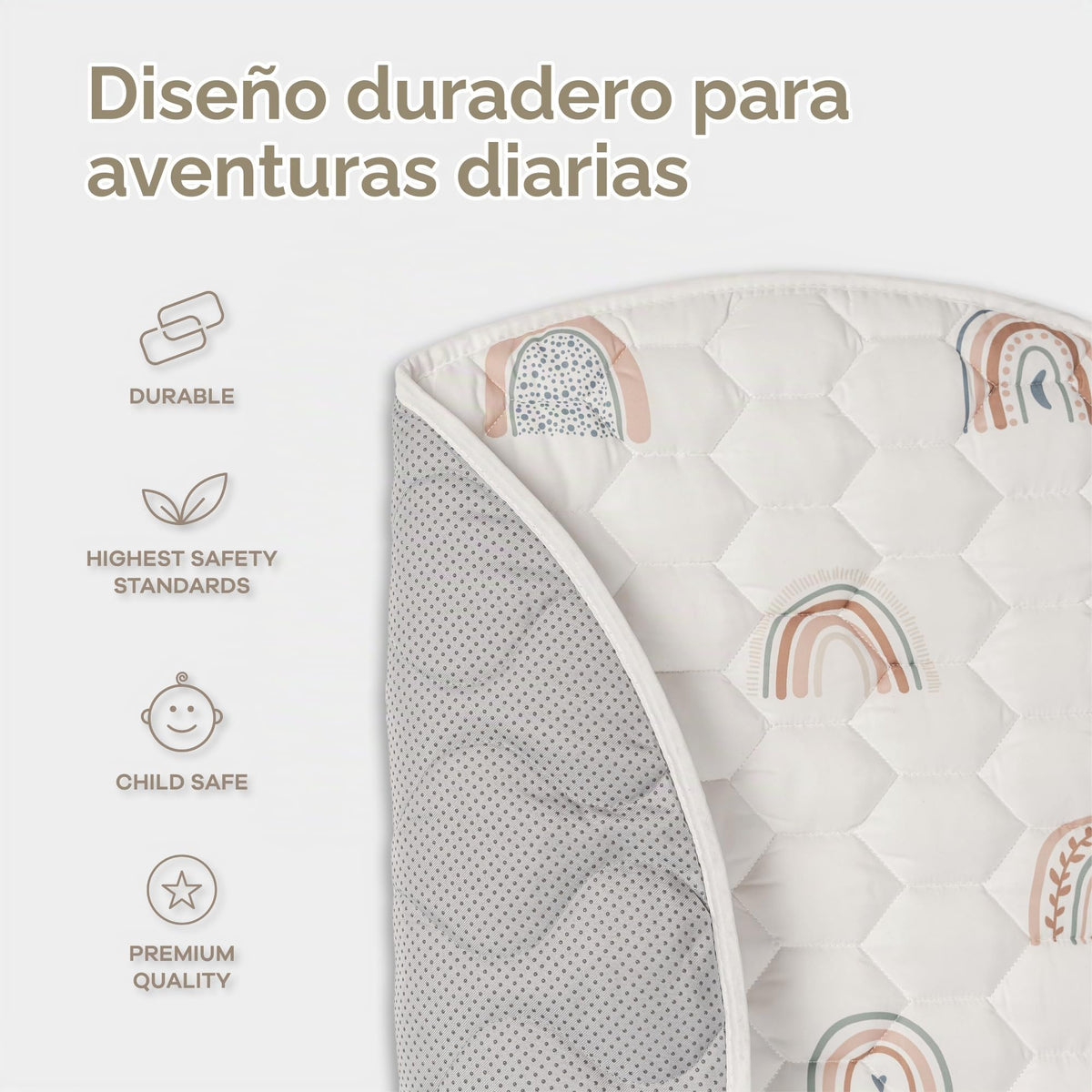Comfy Cubs Alfombra cuadrada de juego para niños 56 x 56 pulgadas